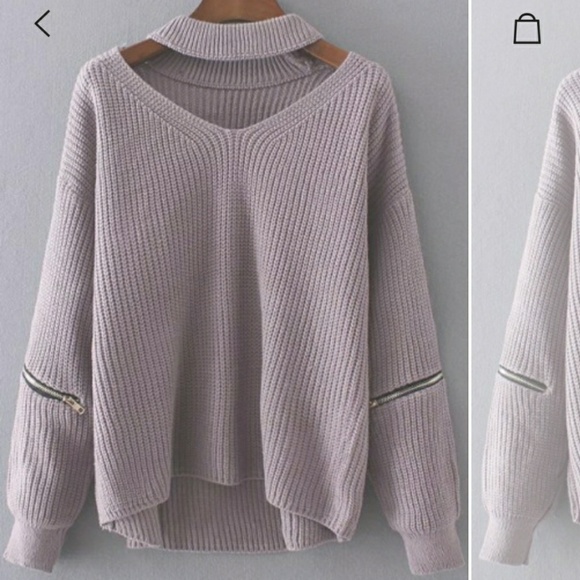 ~FINAL PRICE!~ Purple Chunky Choker Sweater - Picture 2 of 4